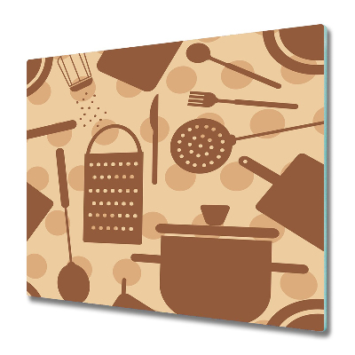 Sklenená doska na krájanie Minimalistické kuchynské náčinie