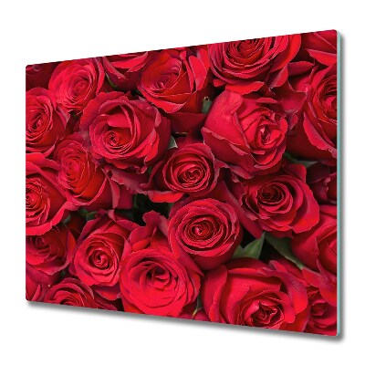 Doska na krájanie Červené ruže na pozadí