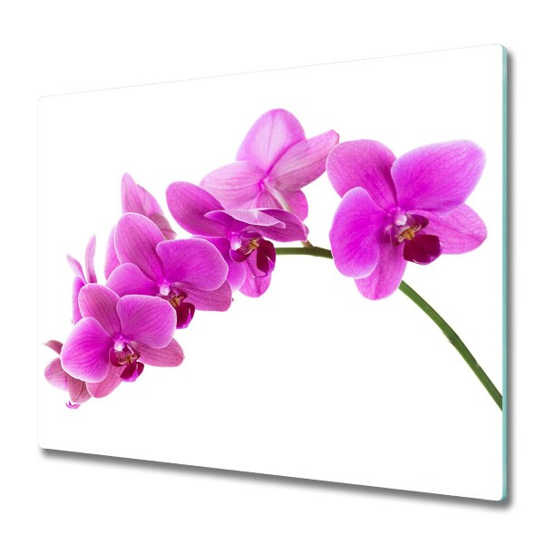 Sklenená doska na krájanie Ružový kvet orchidey