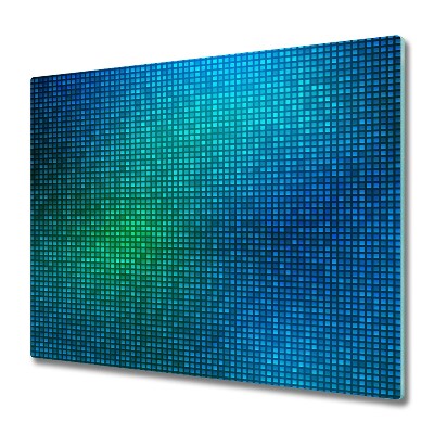 Sklenená doska na krájanie Modré mozaikové pozadie