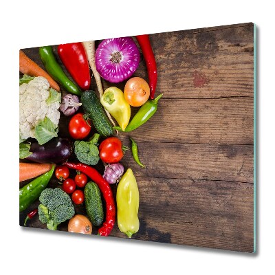 Sklenená doska na krájanie Kuchynská zelenina