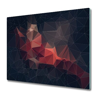 Doska na krájanie Čierne a červené geometrické pozadie