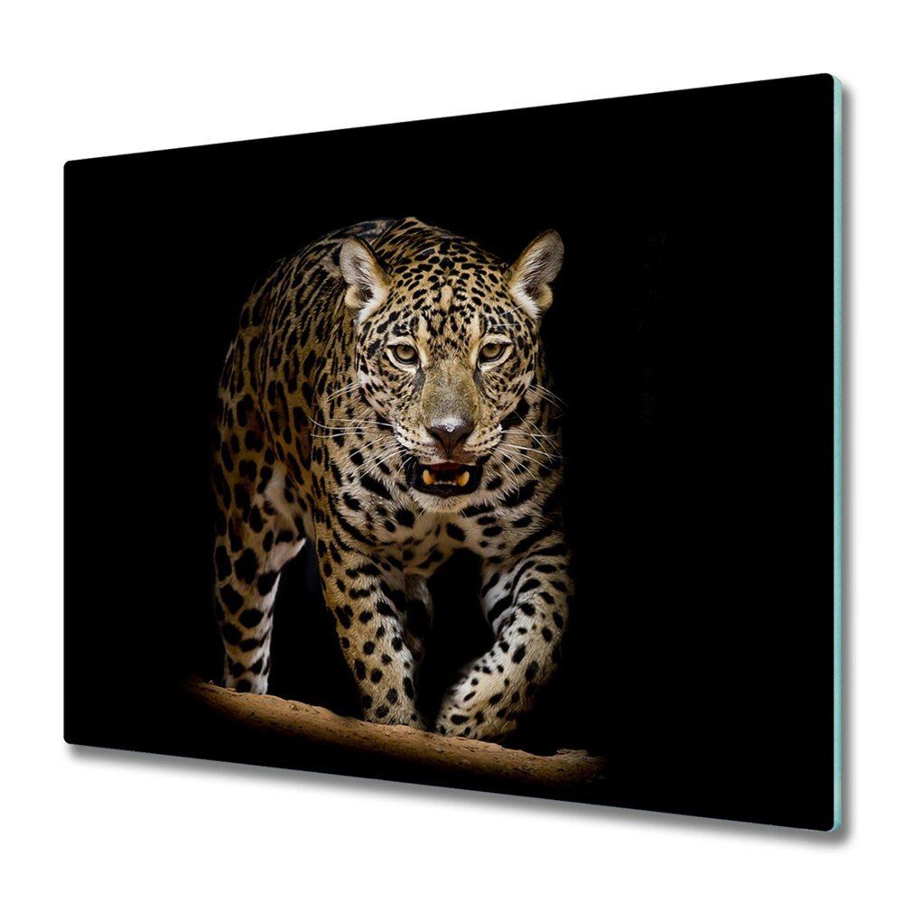 Doska na krájanie Jaguár na čiernom pozadí