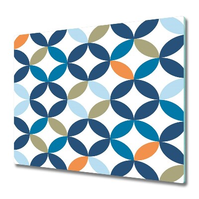 Sklenená doska na krájanie Geometrické modré pozadie