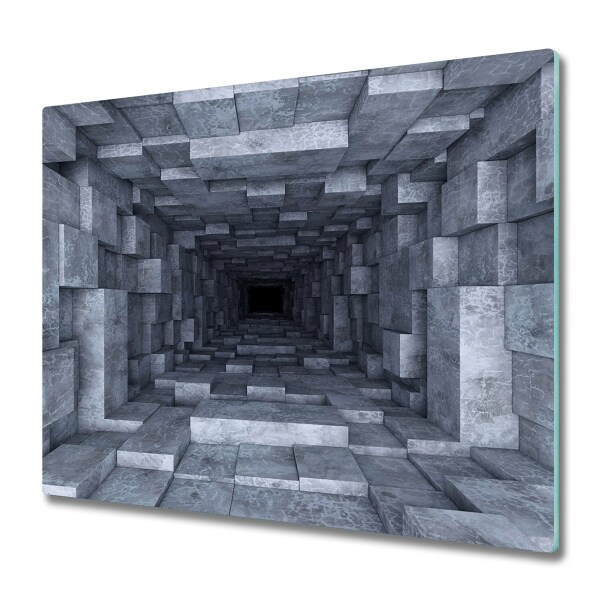 Sklenená doska na krájanie 3D tunel