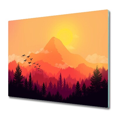 Doska na krájanie Oranžová horská krajina