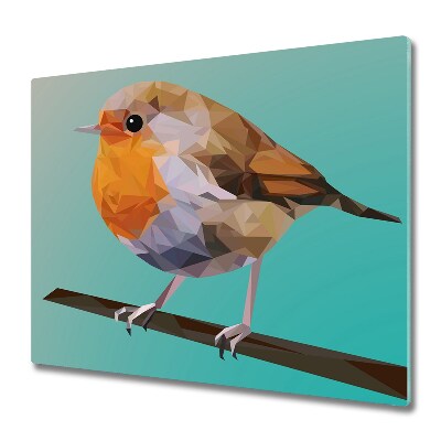 Sklenená doska na krájanie Vták na vetvičke