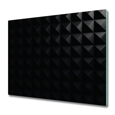 Sklenená doska na krájanie Čierne vypuklé pozadie