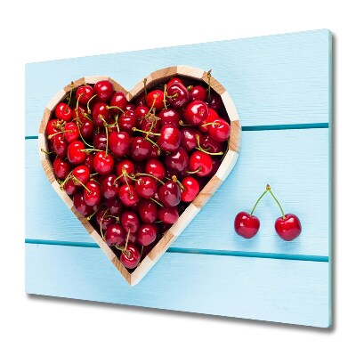 Sklenená doska na krájanie Čerešňové srdce