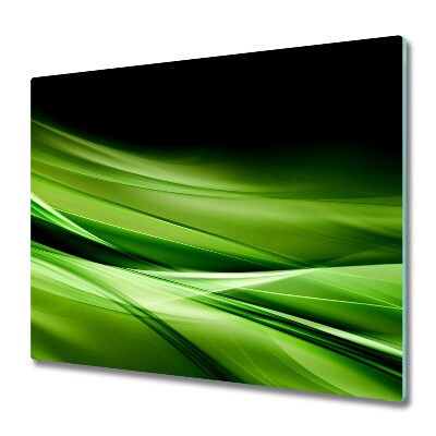 Sklenená doska na krájanie Zelené vlny na pozadí