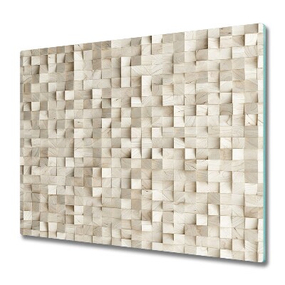 Doska na krájanie Béžové drevené kocky