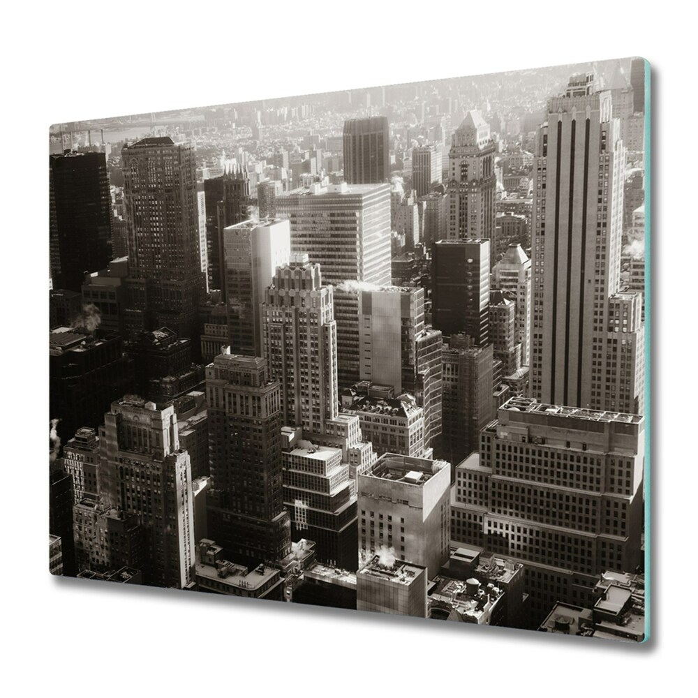 Sklenená doska na krájanie New York Čiernobiely