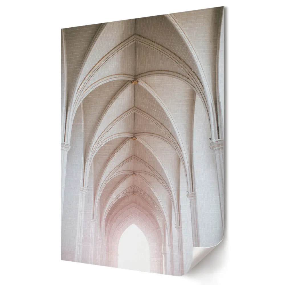 Retro plagát Elegancia architektúry: Biele oblúky