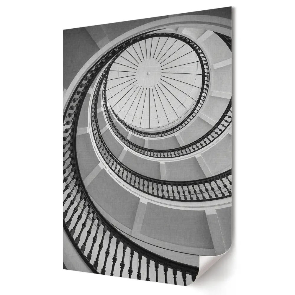 Plagát Elegantná špirála v monochromatickom štýle