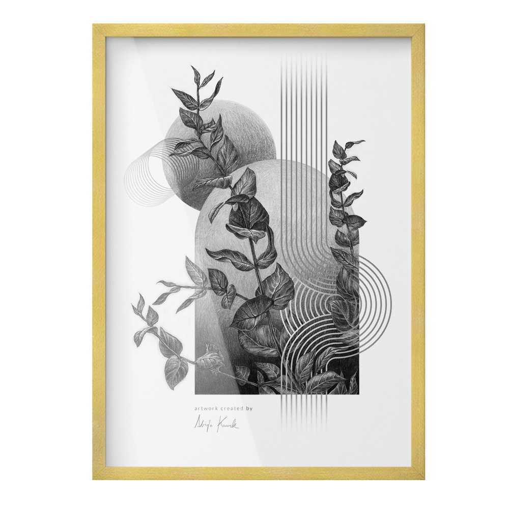 Fotorámček na stenu zlatá 50x70 cm