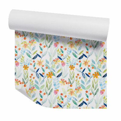 Tapeta na stenu Akvarelové abstraktné kvety a ovocie