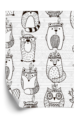 Tapeta Jednotný vzor s kmeňovými zvieratami