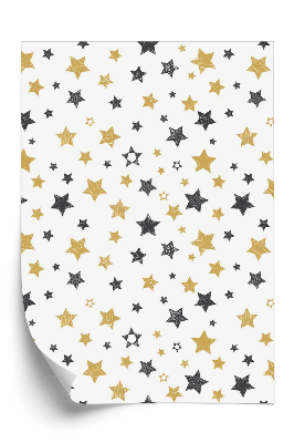 Tapeta Zlaté a čierne hviezdy