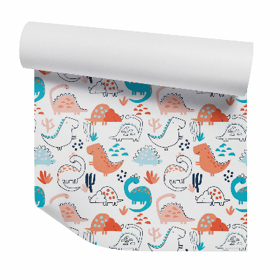 Tapeta na stenu Kĺzavé farebné dinosaury