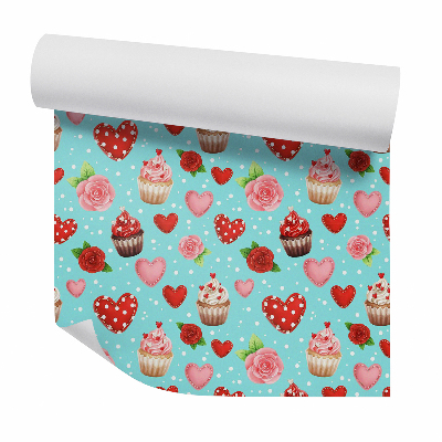 Tapeta na stenu Cukríkové srdiečka a hráškové koláčiky