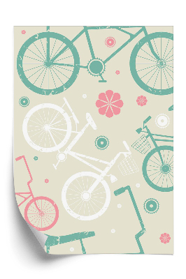 Tapeta na stenu Pastelové farebné bicykle