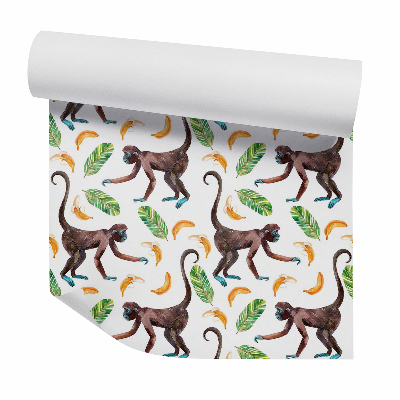 Tapeta Roztomilé opičky a banány