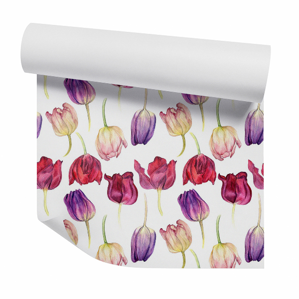 Tapeta na stenu Farebné dekoratívne tulipány