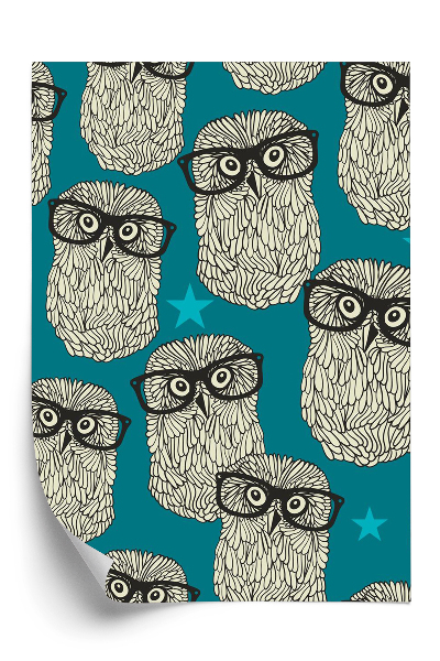 Tapeta na stenu Hipsterské sovy s okuliarmi