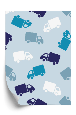 Tapeta Modré nákladné vozidlá