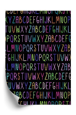 Tapeta na stenu Vzor abecedy s farebnými písmenami