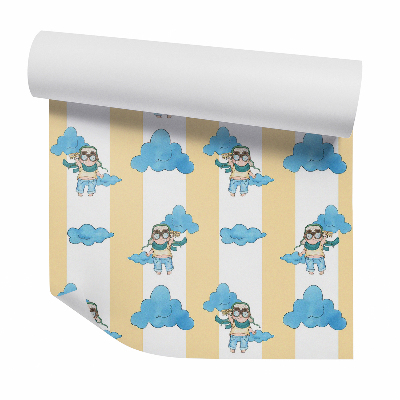 Tapeta Zvislé pruhy mladý pilot lietadla