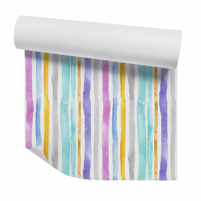 Tapeta na stenu Farebné vertikálne pruhy akvarel