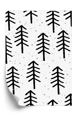 Tapeta na stenu Kreslený les v zime