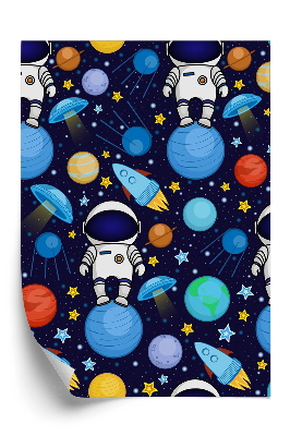 Tapeta na stenu Vzor s astronautmi raketové hviezdy planéty