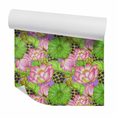 Tapeta na stenu Ružové kvety medzi rastlinami