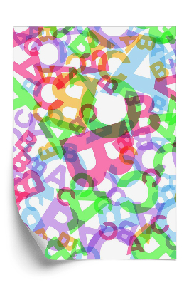 Tapeta Farebné písmená abc