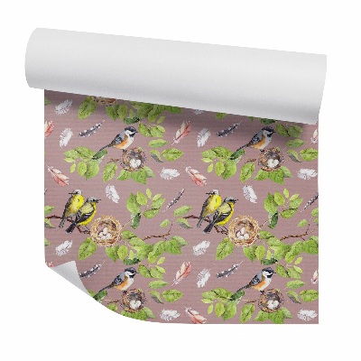 Tapeta Vtáky na konároch medzi motýľmi