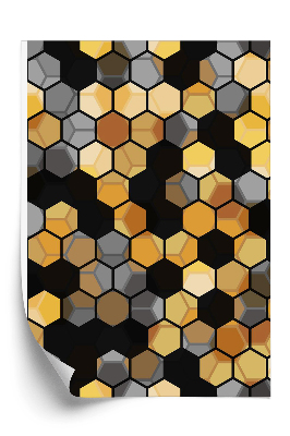 Tapeta na stenu Moderný vzor šesťuholníkov viacfarebné geometrické pozadie