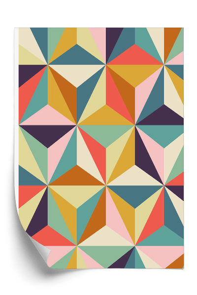 Tapeta na stenu Retro geometrický vzor
