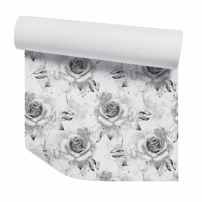 Tapeta na stenu Sivé čierne krásne kvety ruží