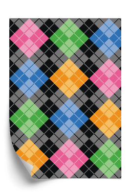 Tapeta Farebný károvaný vzor