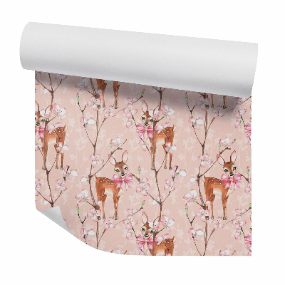 Tapeta na stenu Jeleň medzi čerešňovými kvetmi