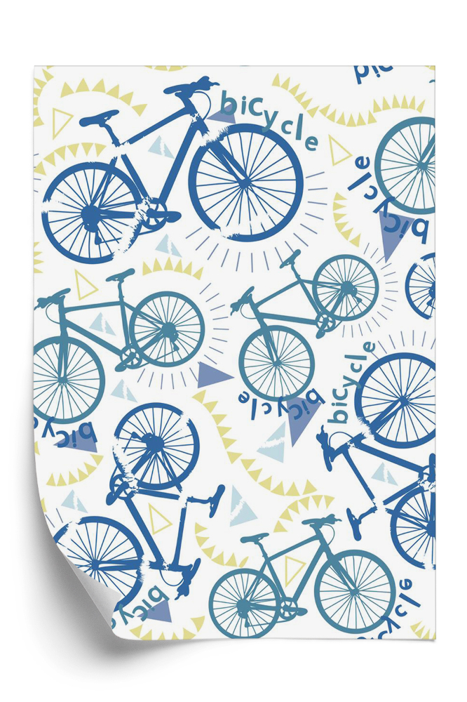 Tapeta na stenu Abstraktný vzor s bicyklami