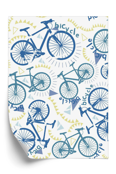 Tapeta na stenu Abstraktný vzor s bicyklami