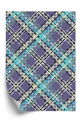 Tapeta na stenu Studené farby diagonálny šach