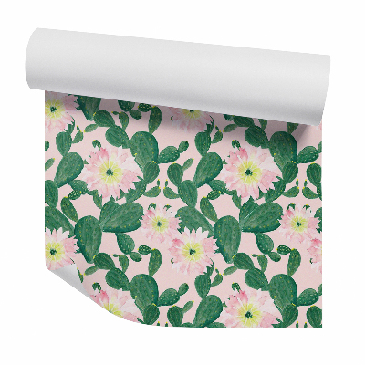 Tapeta Kaktusy medzi ružovými kvetmi