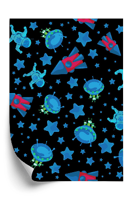 Tapeta Astronaut vo vesmíre s letiacou raketou