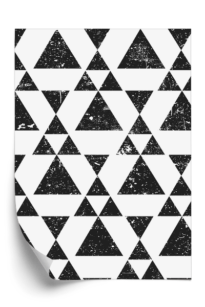 Tapeta Čiernobiele geometrické trojuholníky na pozadí