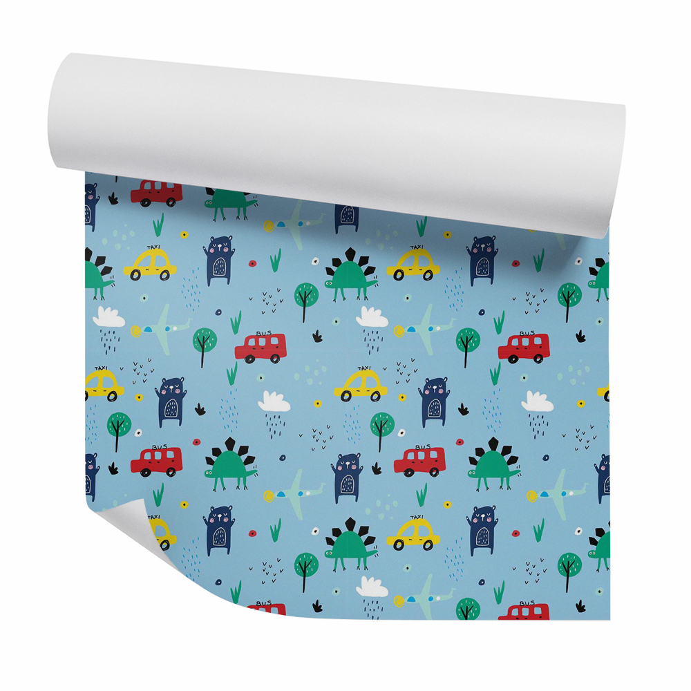 Tapeta na stenu Farebné zvieratá a vozidlá