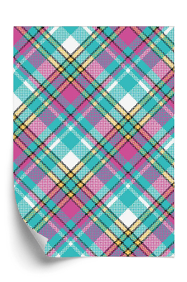 Tapeta Ružovo-modrá kocka